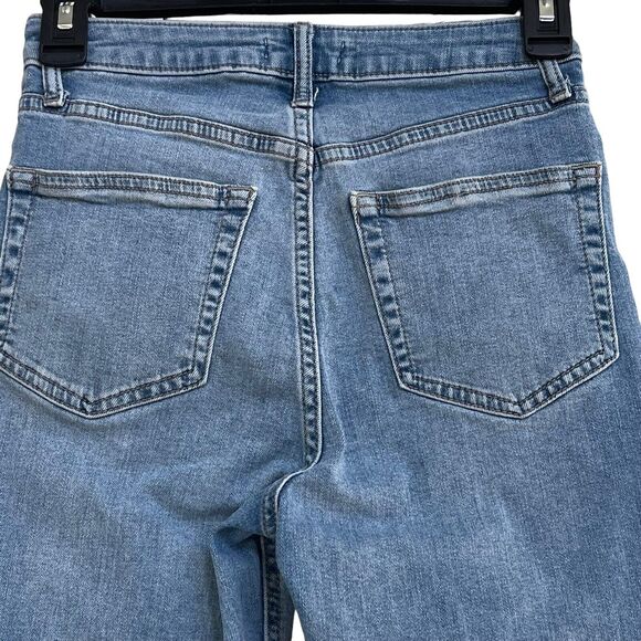 Forever 21 SZ 24 Skinny Jean Distressed High-Rise Button-Fly Stretch Light Wash - Picture 5 of 9